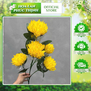 Hoa cúc giả - Hoa cúc 5 bông cành dài 105 cm, cành 3 bông dài 70 cm  , cành 1bông 70cm_ hàng đẹp loại 1