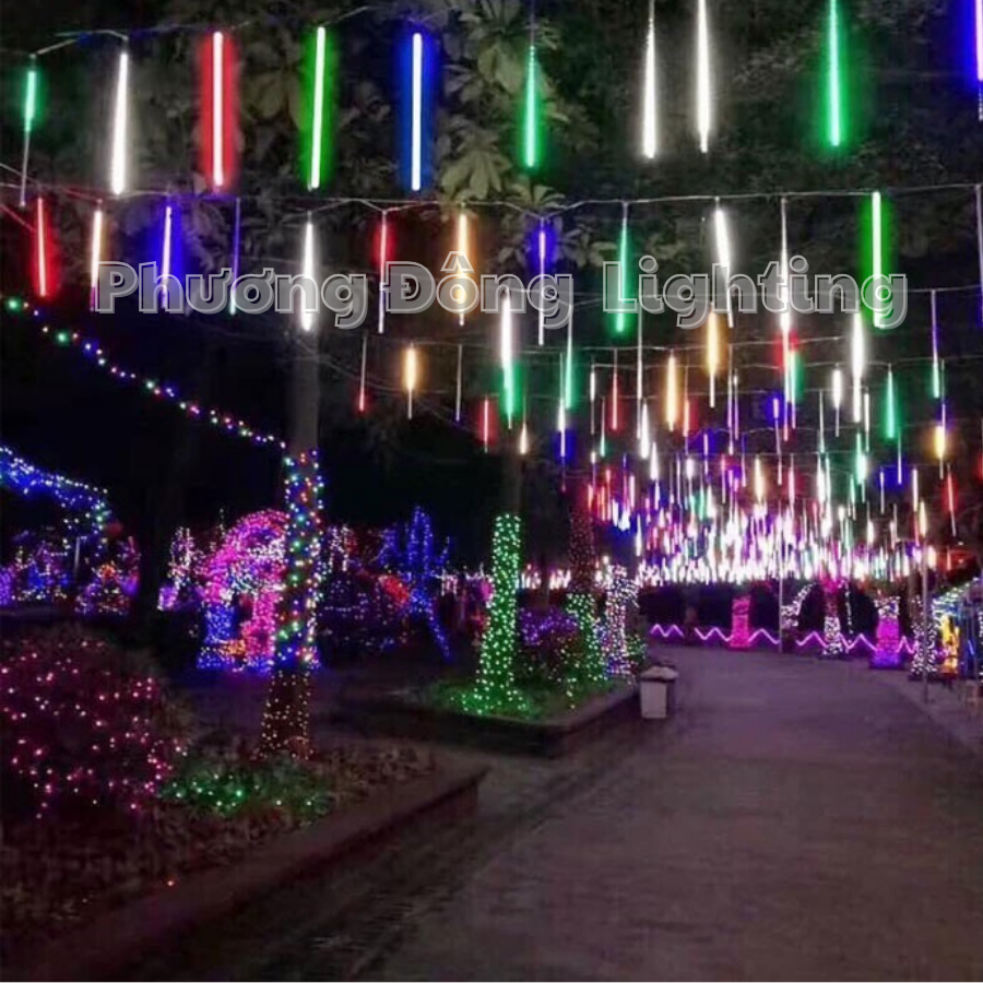 Bộ đèn LED sao băng trang trí 8 ống - mỗi ống dài 80cm