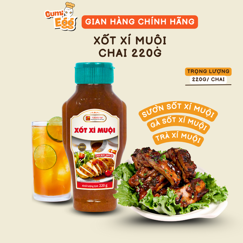 Xốt Xí Muội Tomato T&P Sườn Rim Xí Muội, Pha Chế Nước, Pha Trà Tắc Xí Muội, Soda Xí Muội, Pha Chế