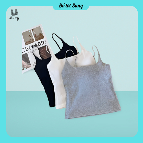 Áo bra cotton dáng lửng 626 (Loại 1 móc nhựa), Áo bra dây điều chỉnh được