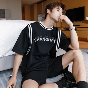 Áo thun Nam THÊU CHỮ NỔI Cotton 250MSG, Co Dãn, Regular Fit, Dễ Phối Outfit- SHINGHAI