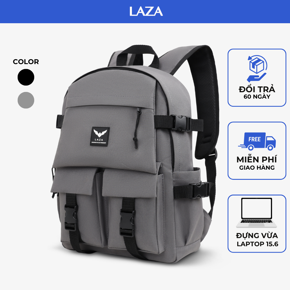 Ảnh Cặp đi học LAZA Rosy Backpack 496 - chất liệu chống thấm nước - chính hãng LAZA phân phối 1