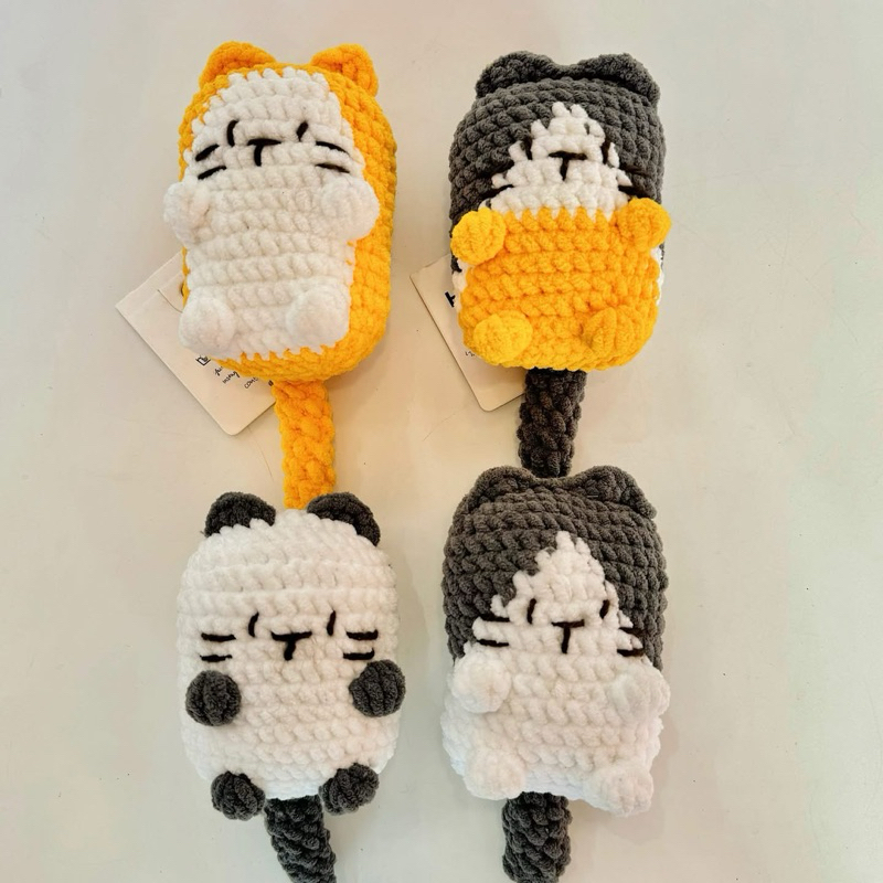 Móc Khoá Len Nhung Đũa Hình Thú Tổng Hợp Capybara Thỏ Bunny Mèo Ú Kitty Heo Dễ Thương Handmade
