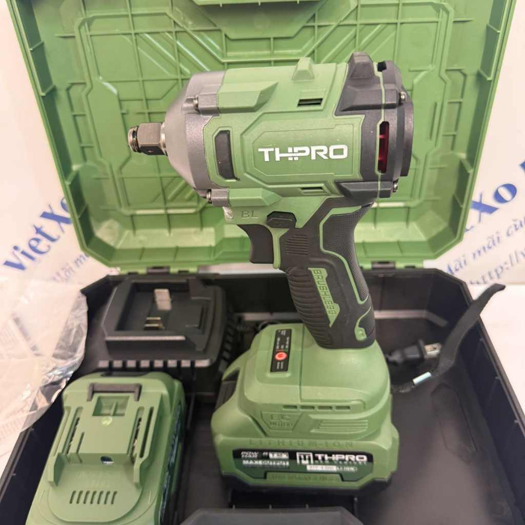 Máy Siết Bulong THPRO TH6360PRO Đầu 2 Trong 1 Lực Siết 360N.M Động Cơ Không Chổi Than Sử Dụng Chân Pin Phổ Thông 4CM