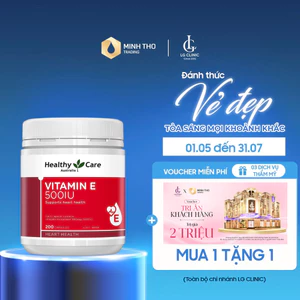 Viên uống Vitamin E 400IU và 500IU Healthy Care Extaste chống oxy hóa