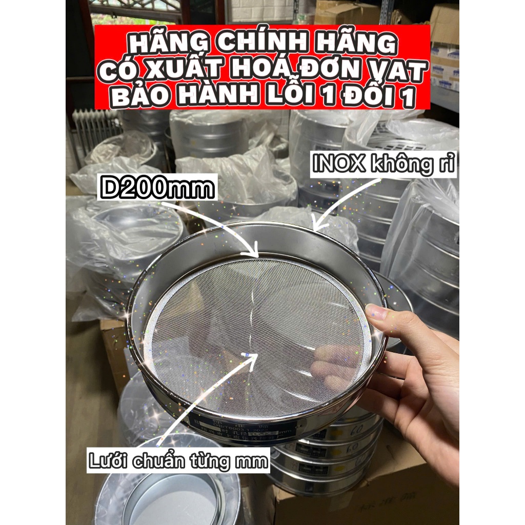 🌻⭐[CHÍNH HÃNG]🌻⭐SÀNG RÂY TIÊU CHUẨN D200 20CM SÀNG CHẤT LƯỢNG CAO FULL ...
