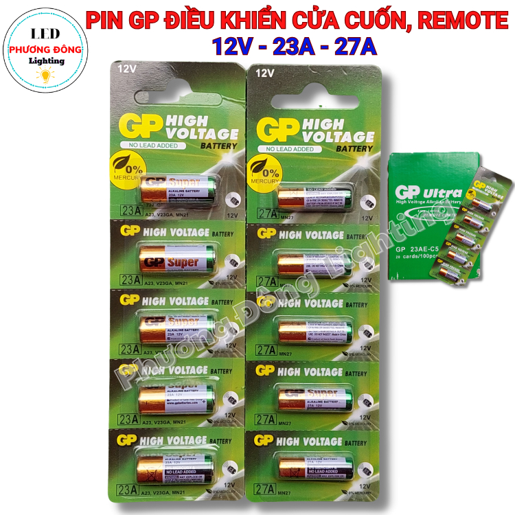 HÀNG CHÍNH HÃNG - Vỉ 5 viên Pin GP 12V 23A và 27A