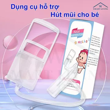 Dụng cụ hút mũi cho bé sơ sinh hút mũi cầm tay cho bé trẻ nhỏ máy hút mũi silicon an toàn cho bé điều chỉnh lực hút dễ v
