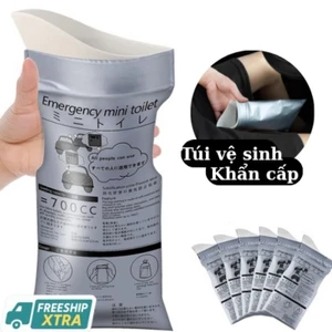 5 TÚI ĐỰNG CHẤT THẢI KHẨN CẤP 700ML, NAM NỮ SỬ DỤNG, chống rò rỉ, sạch sẽ vệ sinh, dành cho mọi đối tượng