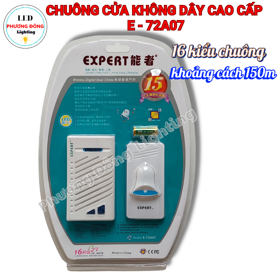 Bộ chuông cửa Không dây Cao cấp E-72A07 16 Kiểu chuông khoảng cách xa 150m