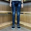 Quần Jeans nam xanh ĐẬM ác d/2 da đỏ có bốn cúc
