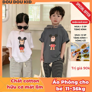 AP08 - Áo Phông Em Bé Cho Bé Trai Bé Gái 11-35kg Chất Cotton Cao Cấp QC Cổ tròn
