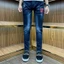 Quần Jeans nam xanh ĐẬM ác d/2 da đỏ có bốn cúc