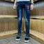 Quần Jeans nam xanh ĐẬM ác d/2 da đỏ có bốn cúc