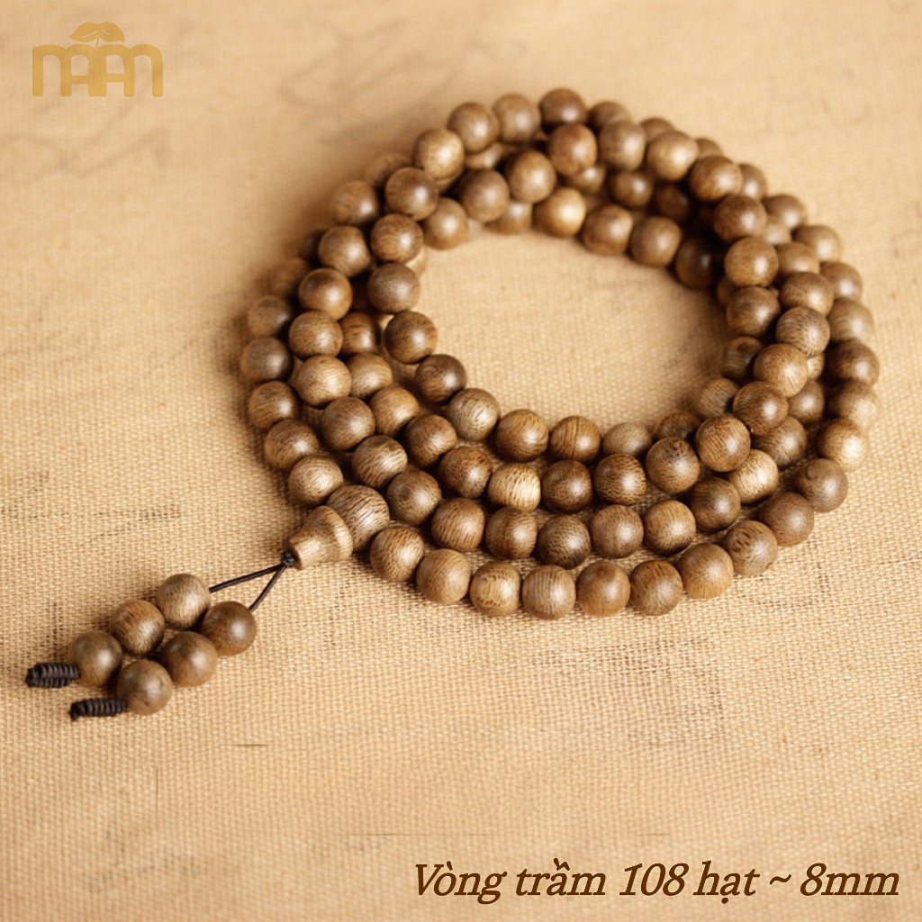 Vòng Tay Trầm Hương 108 Hạt Phong Thủy May Mắn, Bình An, Tài Lộc, Vòng Tay Phong Thủy Cho Nam, Nữ