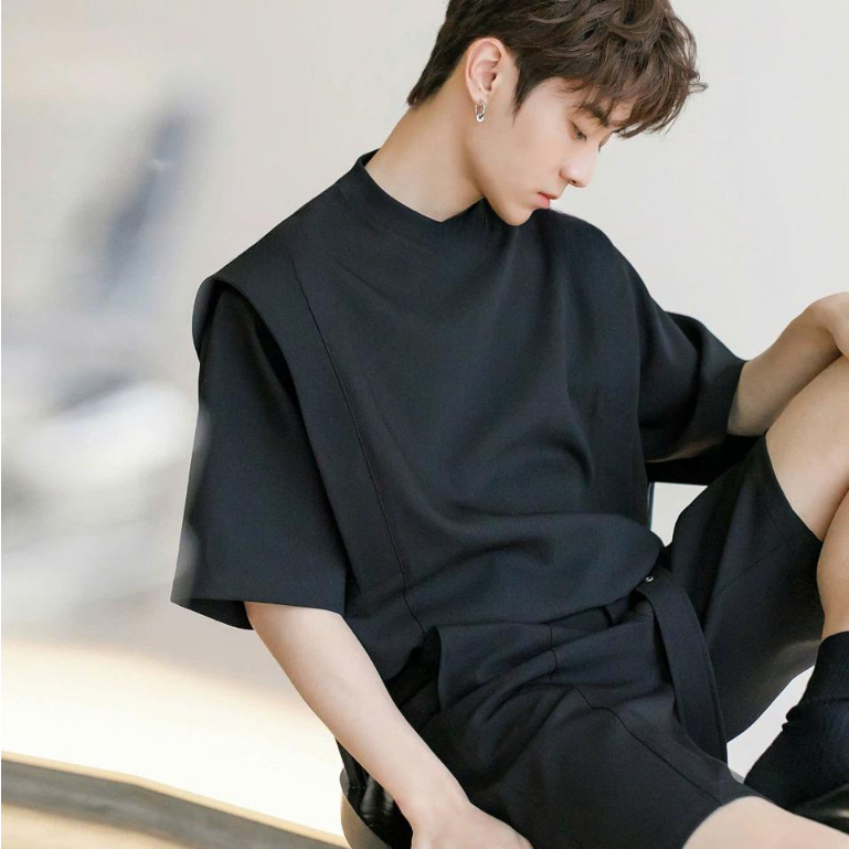 Áo Thun Nam HACK VAI Cổ Tròn Menswear - Cotton 250MSG, Regular Fit, Thoáng Mát - SHINGHAI