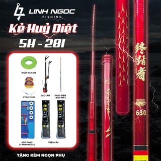 Combo Cần Câu Tay Kẻ Huỷ Diệt 5h 28i F1 Chuyên Rô Riếc Chép Giữ Cá Tốt