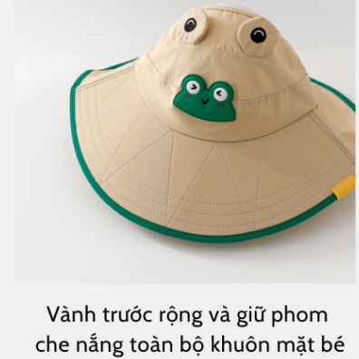 ũ Vành Rộng Hở Chóp Hình Thú Đáng Yêu Che Nắng , Chống Nắng Cho Bé Thoáng Khí Chống Tia UV Cho Bé Từ 2-8 tuổi saubabi