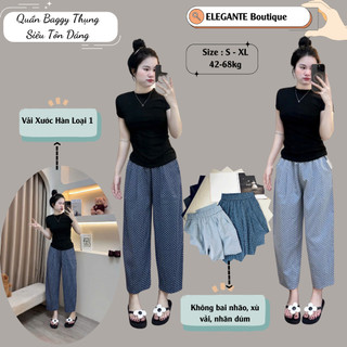 Quần Baggy Thụng ELEGANTE Boutique Hottriend Chào Hè Siêu Tôn Dáng Không Nhăn Không Bai Không Phai Không Xù Vải .