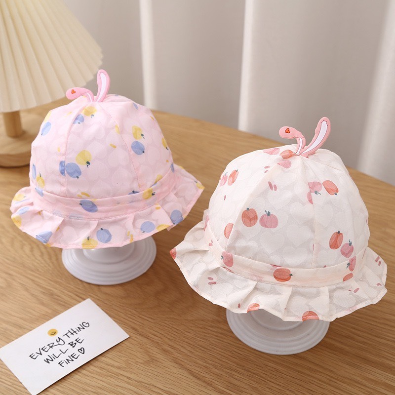 Mũ Tai Bèo Mỏng Cho Bé Gái Họa Tiết Cute Cao Cấp,Mũ Trẻ Sơ Sinh 0->6 tháng tuổi,nón tai bèo trẻ em saubabi
