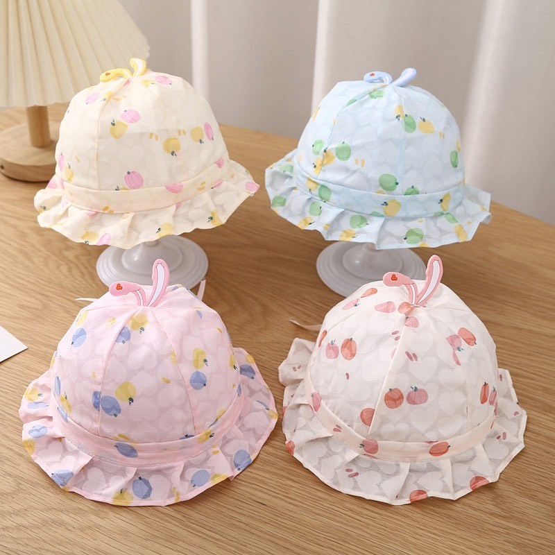 Mũ Tai Bèo Mỏng Cho Bé Gái Họa Tiết Cute Cao Cấp,Mũ Trẻ Sơ Sinh 0->6 tháng tuổi,nón tai bèo trẻ em saubabi