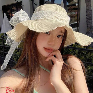 Mũ cói vành rộng nơ xinh yêu tiểu thư