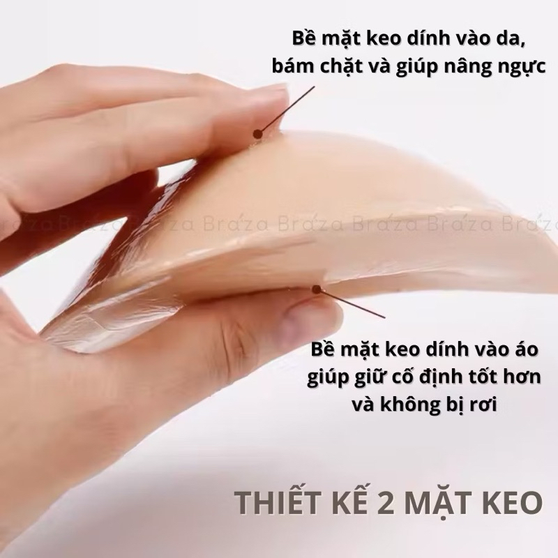 HOẢ TỐC Miếng Độn Ngực Tam Giác Hai mặt Keo Dính Siêu Chắc Sử dụng được nhiều lần QUEMEO Miếng dán nâng ngực