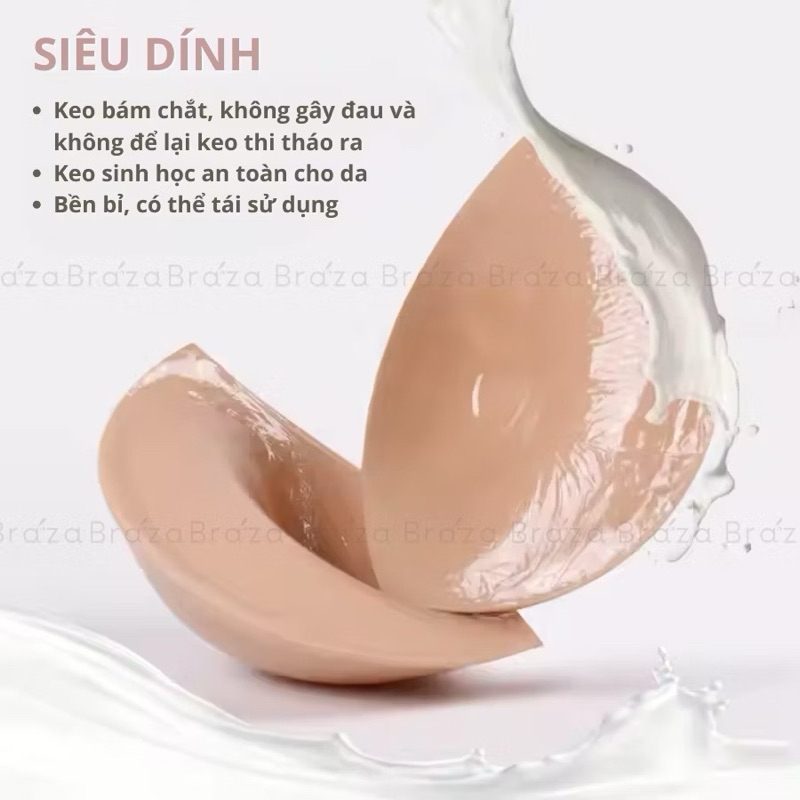 HOẢ TỐC Miếng Độn Ngực Tam Giác Hai mặt Keo Dính Siêu Chắc Sử dụng được nhiều lần QUEMEO Miếng dán nâng ngực