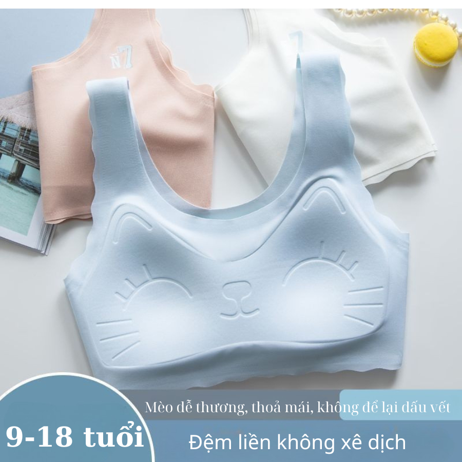 áo lót học sinh chất liệu su lụa mềm mát dịu, đệm liền không xê dịch không viền không đường may nhẹ nhàng mát mướt N7