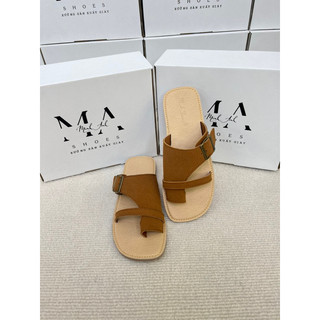 Dép Nữ Sỏ Ngón Phối Khóa Hottrend 2025 MA Shoes D4761 – Cá Tính, Êm Ái, Chuẩn Xu Hướng