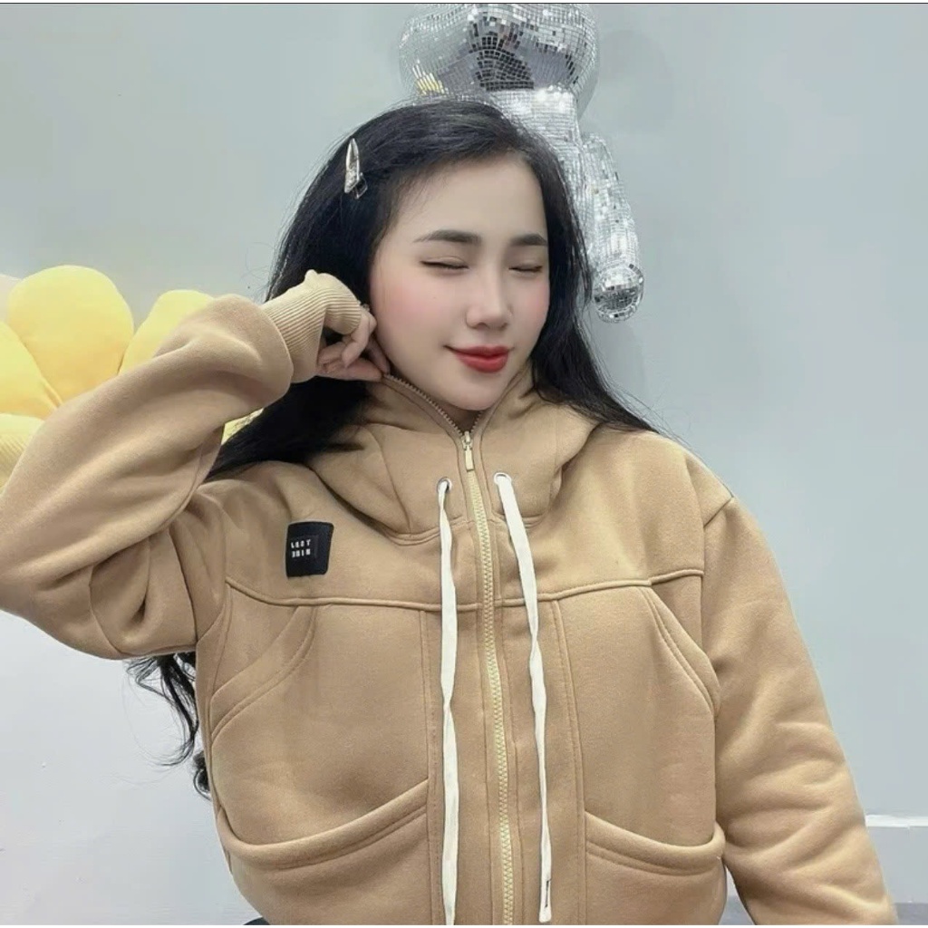 [NEW] Áo Khoác Nỉ UNISEX Form Rộng LOGO Thêu CÓ 6 TÚI Như Hình CHỐNG NẮNG TỐT