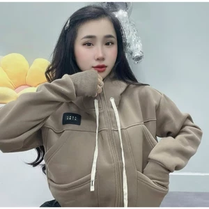 Áo Khoác Nỉ UNISEX Form Rộng LOGO Thêu CÓ 6 TÚI Như Hình CHỐNG NẮNG TỐT