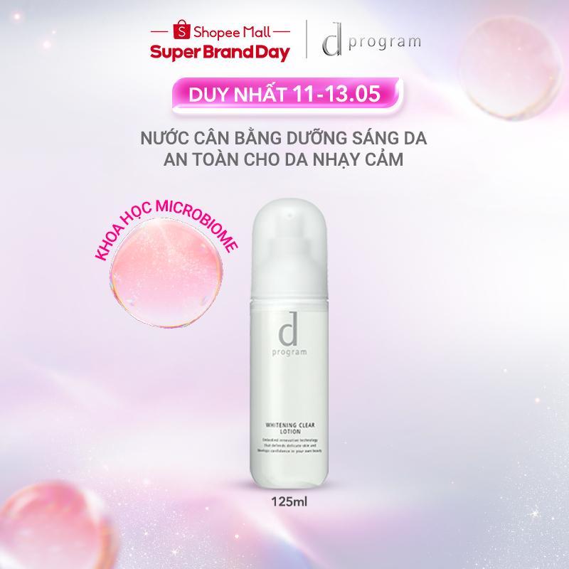 Ảnh Nước cân bằng dưỡng trắng cho da nhạy cảm Dprogram Microbiome Brightening Clear Lotion 125ml 1