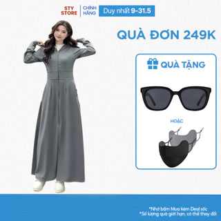 [ Chống Tia UV >98% ] Áo chống Nắng Toàn Thân Nữ STY Chất Liệu Cotton Cao Cấp, Váy Chống Nắng Dài Chống Tia UV - CN45