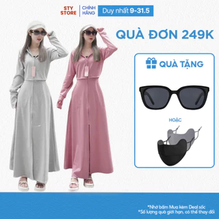 Áo Chống Nắng Croptop Nữ STY Dáng Dài Toàn Thân 2 Tầng Chất Liệu Umi Hàn Cao Cấp Chống Tia UV >98% - CN47