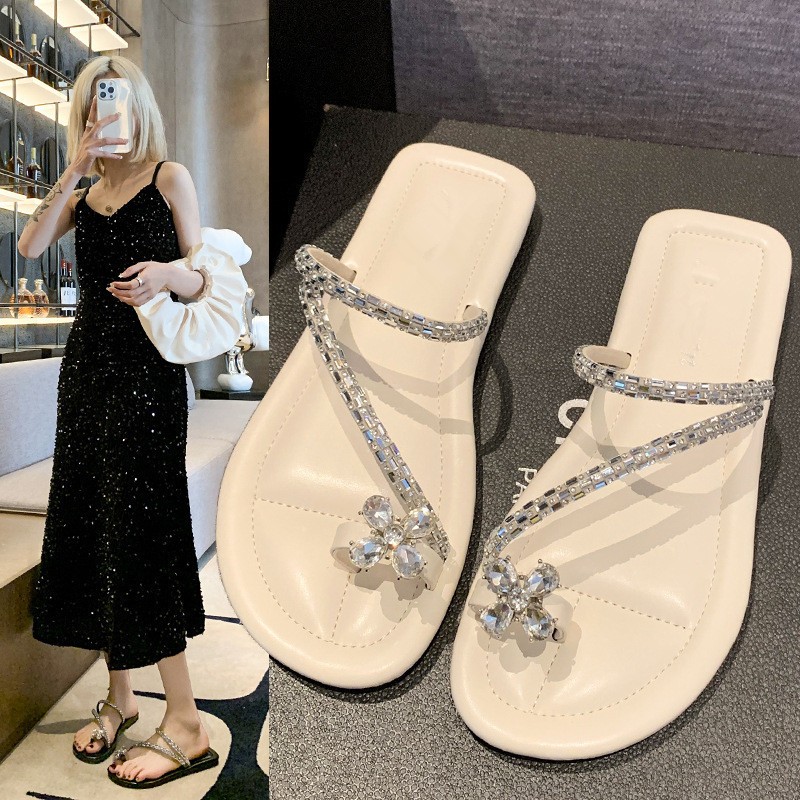 Dép sandal xỏ ngón gắn đá thanh lịch, trẻ trung XN001