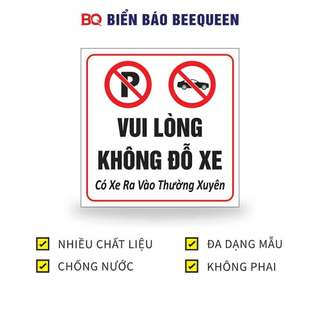 Biển báo VUI LÒNG KHÔNG ĐỖ XE CÓ XE RA VÀO THƯỜNG XUYÊN D138
