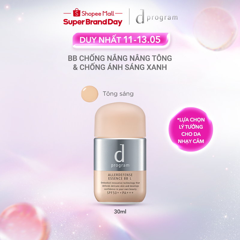 Ảnh BB chống nắng trang điểm dProgram Allerdefense Essence BB tông sáng 30ml SPF50+ PA+++ 1