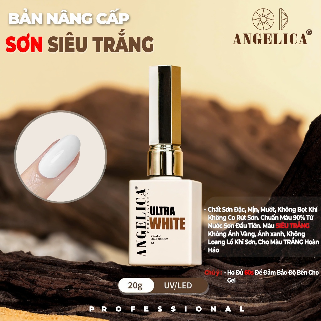 Bộ Công Năng Siêu Cấp ANGELICA Base , Top ,Cứng Móng ,Biab ,Sơn Gel Màu Chuẩn Bản Nâng Cấp Chai 20g