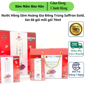 Nước Hồng Sâm Đông Trùng Saffron Gold - Hộp 60 gói