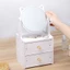 KỆ ĐỰNG MỸ PHẨM MINI CÓ GƯƠNG MÈO ĐÁNG YÊU - Gương Mèo Cute Kèm Kệ Đựng Mỹ Phẩm,Kệ Trang Điểm Thông Minh Sang Trọng