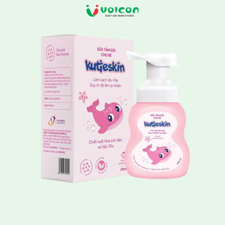 Sữa tắm gội cho bé Kutieskin 200ml lưu lại hương thơm ngọt ngào,cảm giác mềm mại, thoải mái cho bé