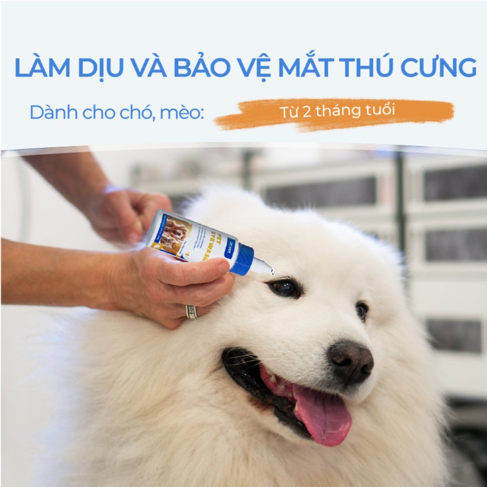 Dung Dịch Vệ Sinh Mắt Cho Chó Mèo DrVET Kháng Khuẩn, Dịu Nhẹ - Pet Eye Wash