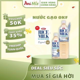 Nước Gạo Không Đường OKF (Chai 500ml & 1.5L) - Thanh Mát, Dinh Dưỡng Từ Thiên Nhiên