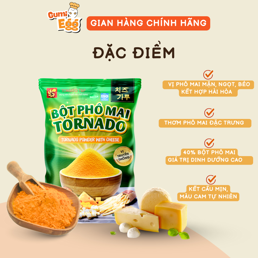 Combo 2 Gói Bột Trứng Muối Tomato T&P 100g Làm Sốt Trứng Muối Hoàng Kim, Bánh Bao Kim Sa Trứng Chảy