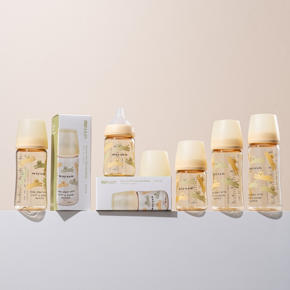 Ảnh Thế hệ 3 - Bình sữa PPSU Moyuum - Mẫu mèo - 170ml - Kèm núm 1 (1m+) 2