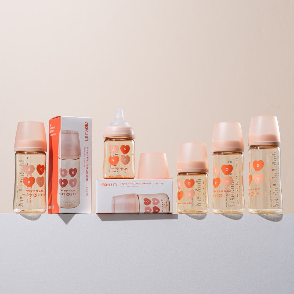 Ảnh Thế hệ 3 - Bình sữa PPSU Moyuum - Mẫu tim - 270ml - Kèm núm 2 (3m+) 2