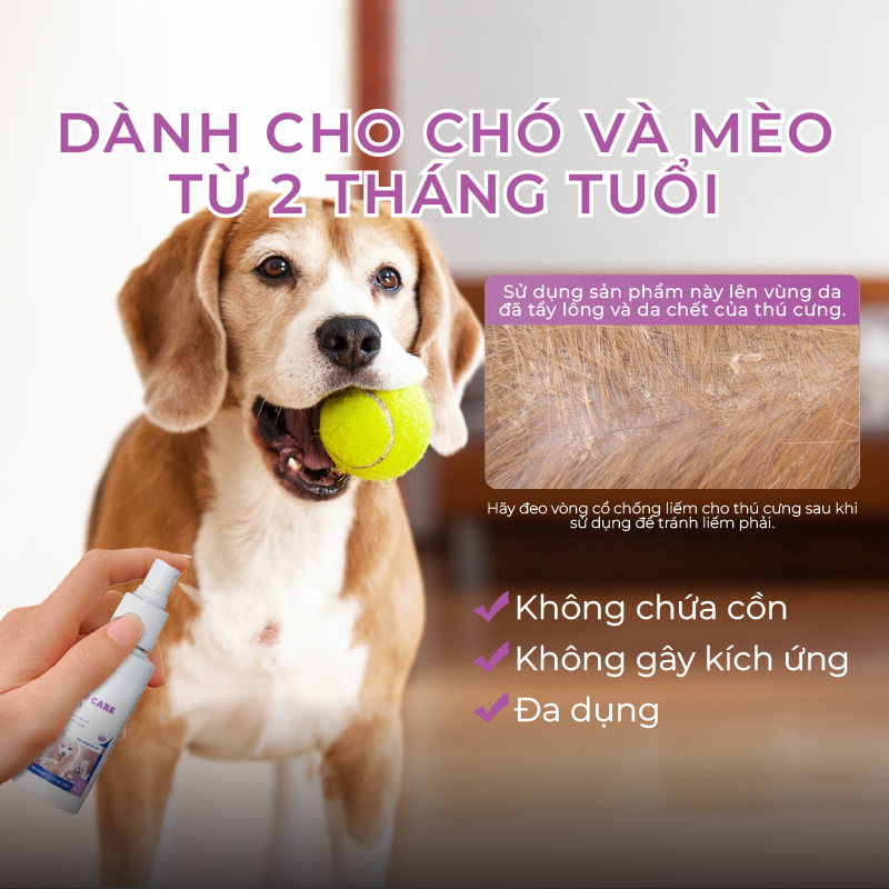 Xịt Chăm Sóc Da Cho Chó Mèo DrVET Giảm Ngứa, Mềm Mượt Lông - Pet Skin Care Spray
