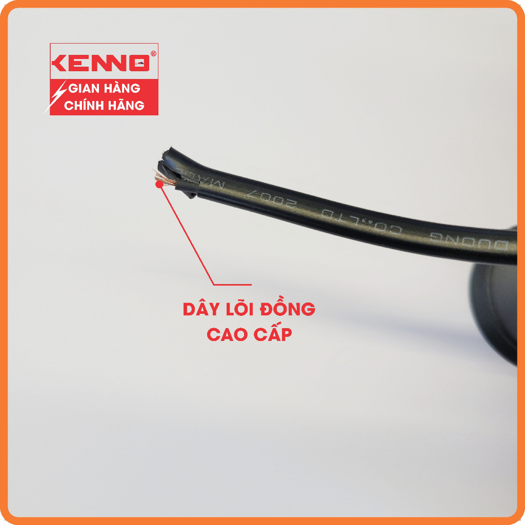 Thùng dây đui đèn KENNO kín nước 27LD/T dây dài 10cm đui đèn ngoài trời chống nước (100 cái)