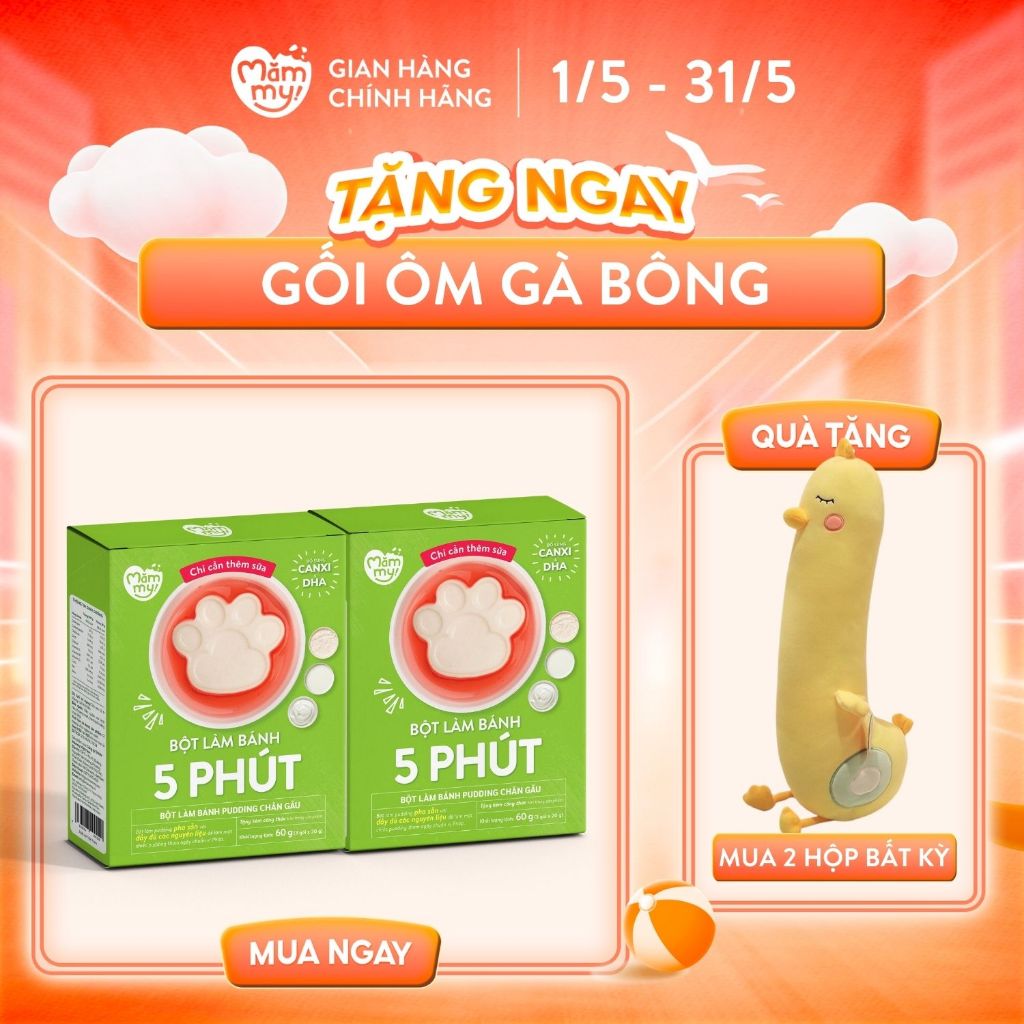 Ảnh Bột làm bánh Pudding chân gấu Mămmy làm bữa phụ cho bé chỉ 5 phút bổ sung vitamin, hỗ trọ tiêu hóa 1